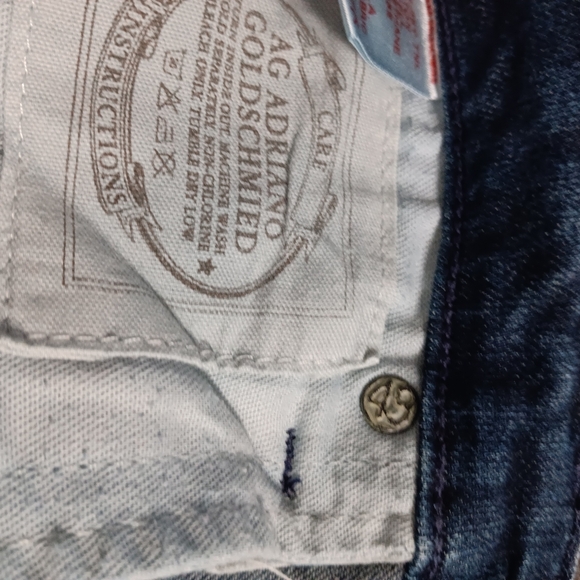 ag ADRIANO GOLDSCHMIED Angelina Petite Bootcut 49 button jeans, 27R - Picture 6 of 16